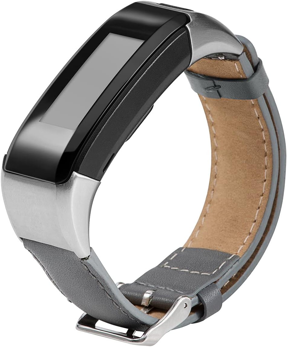 Keweni Straps For Garmin Vivosmart HR,Replacement Leather Strap Bracelet Accessories for Garmin Vivosmart HR