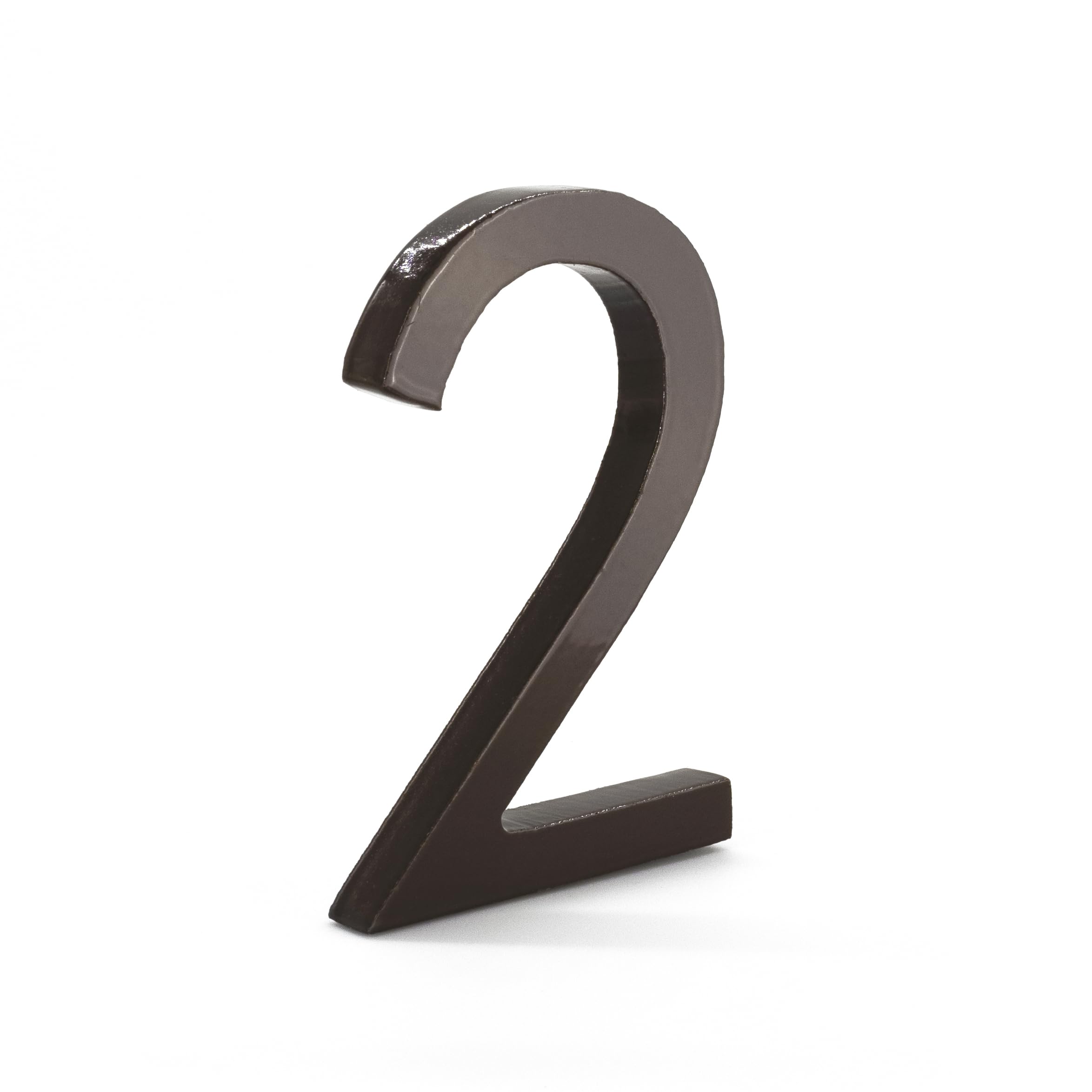 Montague Metal Products MHN-6-F-RB1-2 Solid Brushed Aluminum Modern Floating Address House Numbers, 6", Powder Coated Roman Bronze