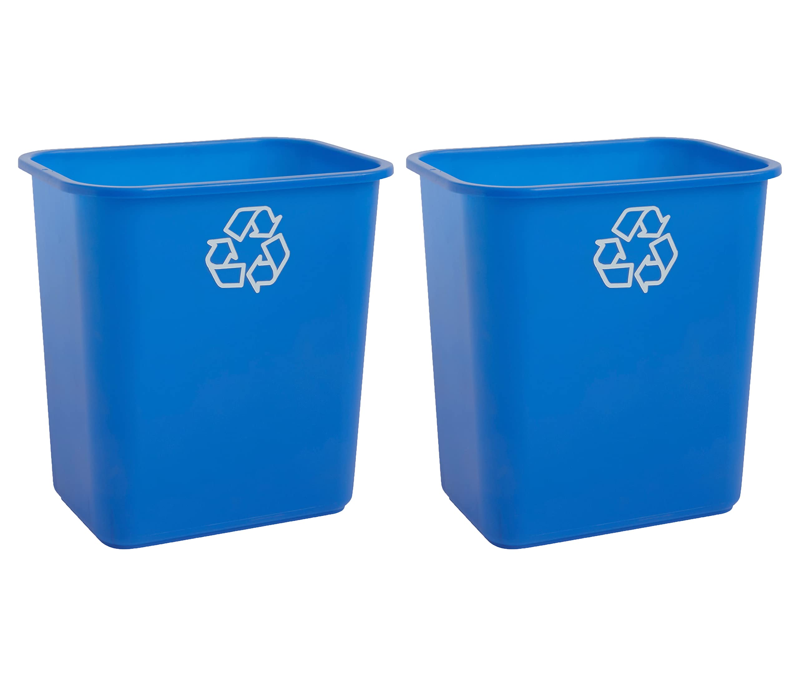 United Solutions 7 Gallon / 28 Quart Space Saving Recycling Bin, Fits Under Desk and Small, Narrow Spaces in Commercial, Kitchen, Home Office, and Dorm, Easy to Clean, (Pack of 2), Recycle Blue Image United Solutions 7 Gallon / 28 Quart Space Saving Recycling Bin, Fits Under Desk and Small, Narrow Spaces in Commercial, Kitchen, Home Office, and Dorm, Easy to Clean, (Pack of 2), Recycle Blue Image