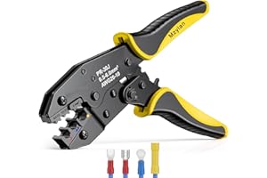 Crimping Tool for Insulated Electrical Connectors -2025 New Version Mzylan Ratcheting Wire Crimper - Crimping Pliers - Ratche