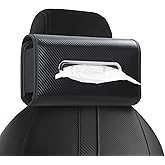 KZBHHP Upgraded Car Tissue Holder Premium PU Leather Tissue Box Cover Keep Tidy Backseat Rectangular Napkin Holder for Car Fi