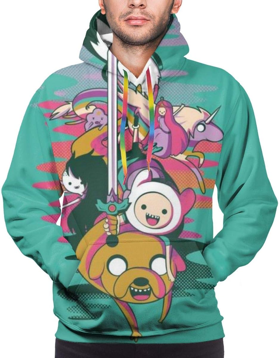 Adventure Time Finn Jak Men's Hoodies Long Sleeve Sweatshirt,3D Print¡ê