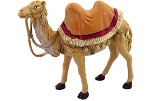 VILLAGE GIFT IMPORTERS 5" Camel | Christmas Nativity Collection | Traditional Nativity Figures with New Merchants! | Standing Camel with Saddle Blanket | Great for Collector | Hand-Painted and Made in Italy