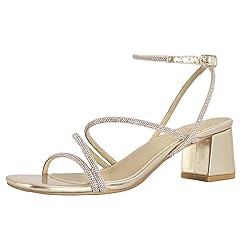 Shoe'N Tale Strappy Heels for Women Low Chunky