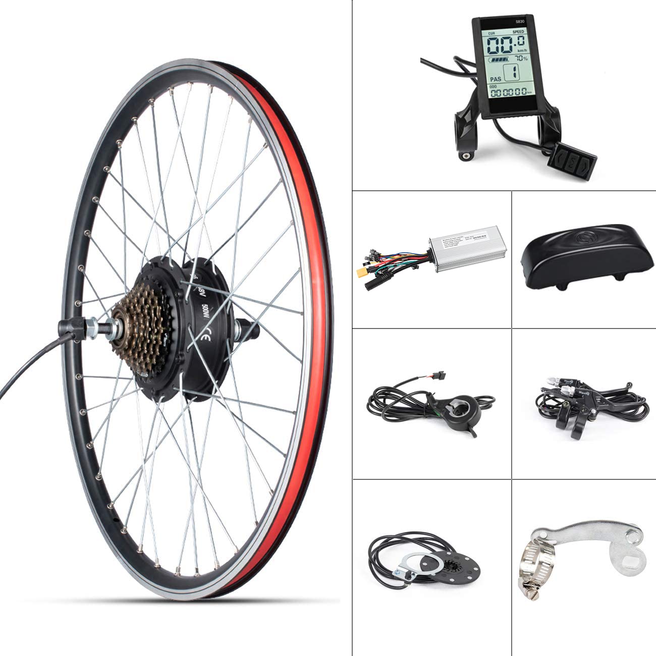 48V 500W electric bicycle rear wheel conversion kit E bike hub