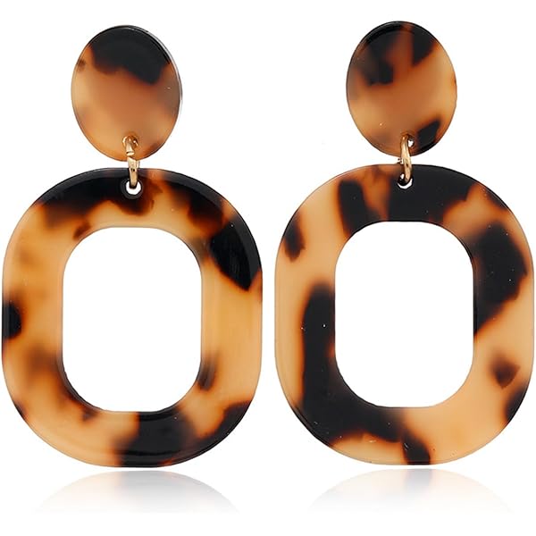 Hera Fog Gray Tortoise Hoop Earrings, Tortoise Shell Hoop Earrings