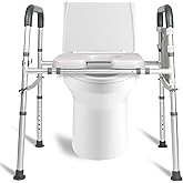 Landtale Raised Toilet Seat for Seniors 400Lbs 181Kg, Adjustable Toilet Riser with Handles, Elevated Toilet Seat for Elderly,