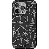 Casely iPhone 13 Pro Case | Corpse Pose | Skeleton Yoga | Bold Protective Design | Compatible with MagSafe