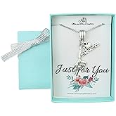 MOM & THREE DAUGHTERS I Love Gymnastics Necklace in Silver Toned Metal | 14 Inch Stainless Steel Cable Chain with Lobster Clasp and 2 inch Extender | Gift for Little Girls