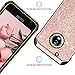 Moto G5 Plus Case,Moto G Plus (5th Generation) Case, BENTOBEN Glitter Faux Leather 2 in 1 Slim Hard Laminated with Luxury Shiny Chrome Shockproof Protective Case for Motorola Moto G5 Plus,Rose Gold
