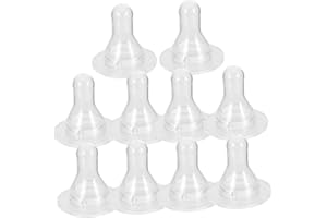 Toyvian 10Pcs Silicone Lamb Milk Bottle Nipples for Newborn Livestock Feeding Anti-bite Wear-Resistant