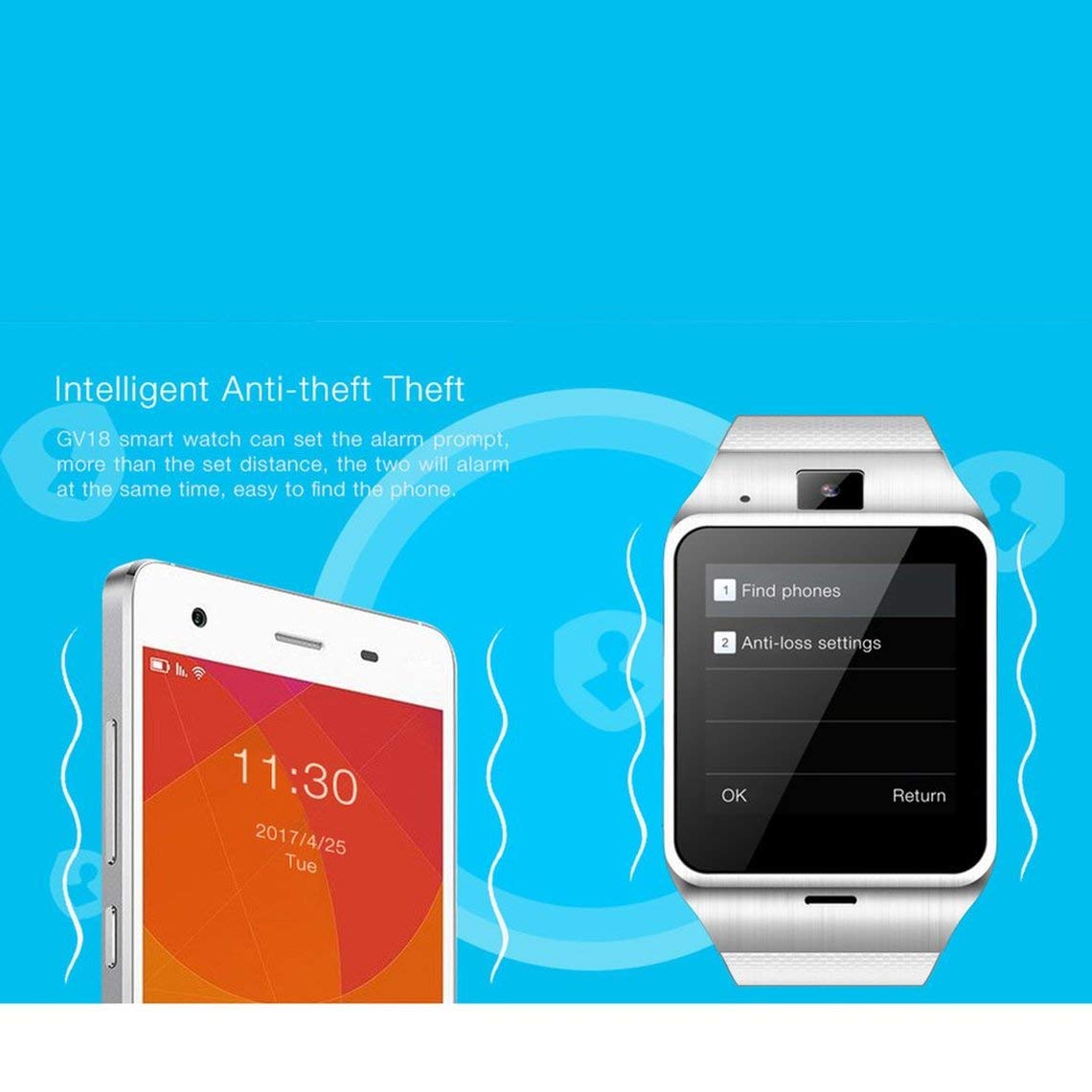 Zinniaya LEMFO GV18 Pedometer Sleep Monitor Waterproof Smart Watch ...