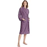 SIORO Women Cotton Terry Cloth Robes, Soft Plush Spa Bathrobe with Shawl Collar, Towel nightgrown Bath for Pool, Gym, Travel