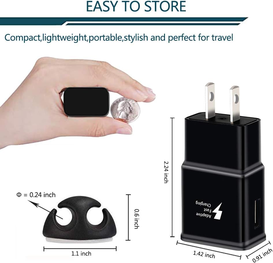 Fast Charging Block, USB Adaptive Fast Charger Box Android Cell Phone Wall Quick Tablet Charger Plug Adapter Compatible Samsung Galaxy S10 S9 S8 S7 M10 A10e J7 Note8 9 / G7 Plus EP-TA20JBE (2 Pack): Electronics