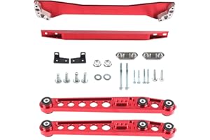POSENG Rear Lower Control Arm Subframe Brace Tie Bar kit Compatible with Honda Civic EK 1996 1997 1998 1999 2000