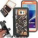 Kecko® Shockproof Dirt proof Military Grade Drop Scratch Resistant Hybrid Bumper Full Body Protective Camo Case with Belt Clip Holster for Samsung galaxy Note 5 (Xtra Orange)