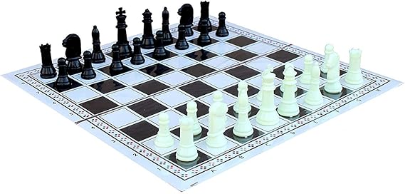 DGP Traders Foldable Chess Game Set with Plastic Staunton - 11.75 X 11.75