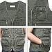 Eidlvais Men's Multi-Pockets Vest for Outdoors Travels Sports Green Size L