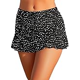 Daci Women's Mid Rise Swim Skirt - Ruched Ruffle Swimsuit Tummy Control Bathing Suit Bikini Skirt Bottom 2025
