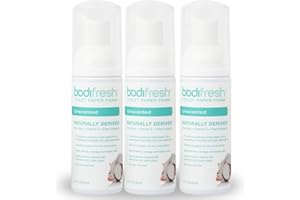 Bodifresh Toilet Paper Foam, Liquid Wet Wipe | Plant-Based, Eco Friendly Flushable Wet Wipe Alternative with Aloe & Vitamin E (1.7 Fl Oz (Pack of 3), Unscented)