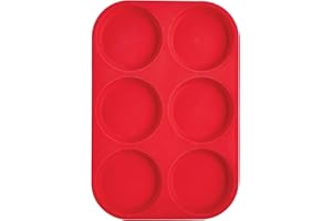 Mrs. Anderson's Baking Silicone 6-Cup Muffin Top Pan, Non-Stick European-Grade Silicone