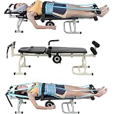 Moforchory Lumbar Decompression Table with Cervical Traction by Lumbar Bench | Full Body Stretching Device for Neck, Back, Knee, and Hip | Realign Vertebrae &amp; Alleviate Lumbar Strain | Relieve Pain