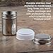 2 Stainless Steel Powder Shakers, SENHAI Mesh Shaker Powder Cans for Coffee Cocoa Cinnamon Powder with Lid, with 16 pcs Printing Molds Stencils