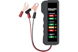 ELMCONFIG 12V Car Battery Tester BM310 Automotive Battery Analyzer Check Alternator Battery Charging, 6 LED Indicators