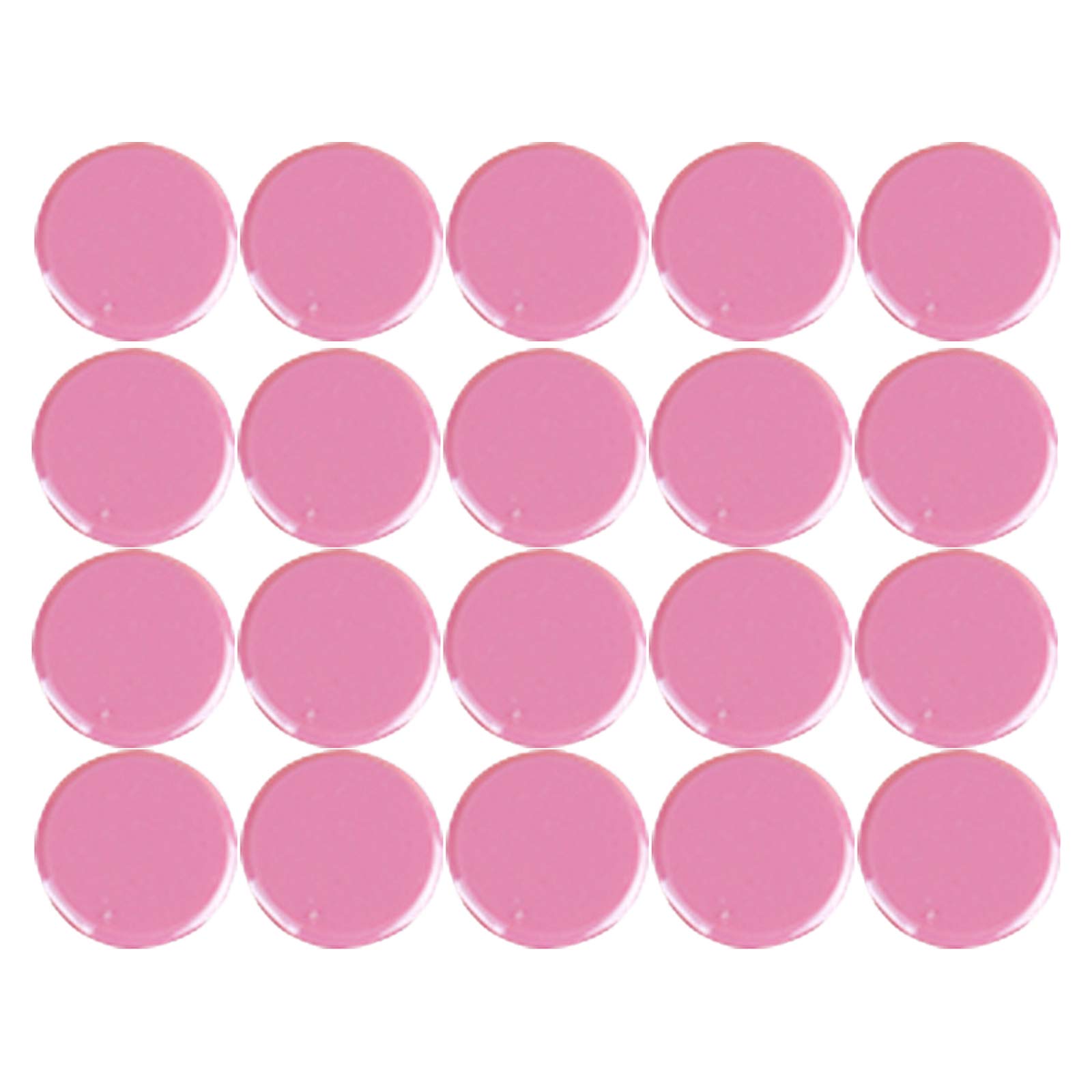 20Pcs Fridge Magnets Whiteboards Notice Board Planning Magnet Magnetic Button Round Plastic Covered 30mm Pink