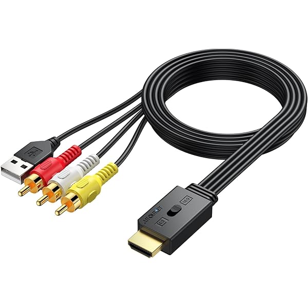 Hdmi Adaptador Rgb A Rca Convertidor Rca A Hdmi Adaptador De Audio