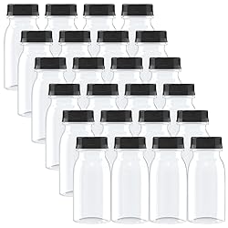 XXUOD 24 Pcs 5 Ounce Plastic Juice Bottles for
