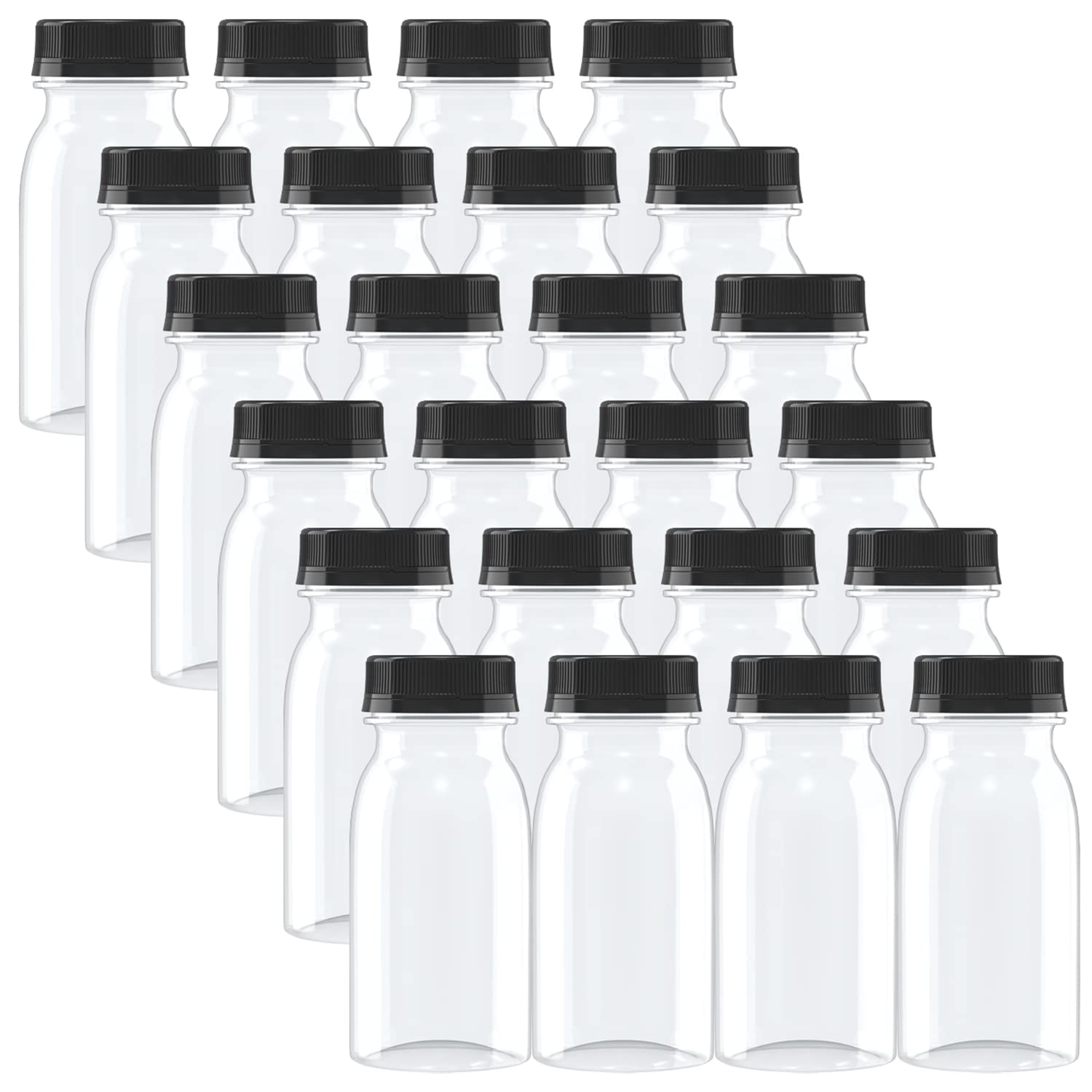 XXUOD 24 Pcs 5 Ounce Plastic Juice Bottles for