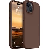 AOTESIER Compatible with iPhone 15 Case, Full Body Food-Grade Silicone Wear-Resistant, Anti-Drop Protection with Soft Anti-Scratch Microfiber Lining Phone Case, Chocolate