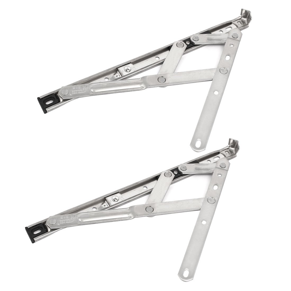 Sourcingmap 12-inch 202 Stainless Steel Foldable Casement Window Friction Hinge 4 Bar 2pcs