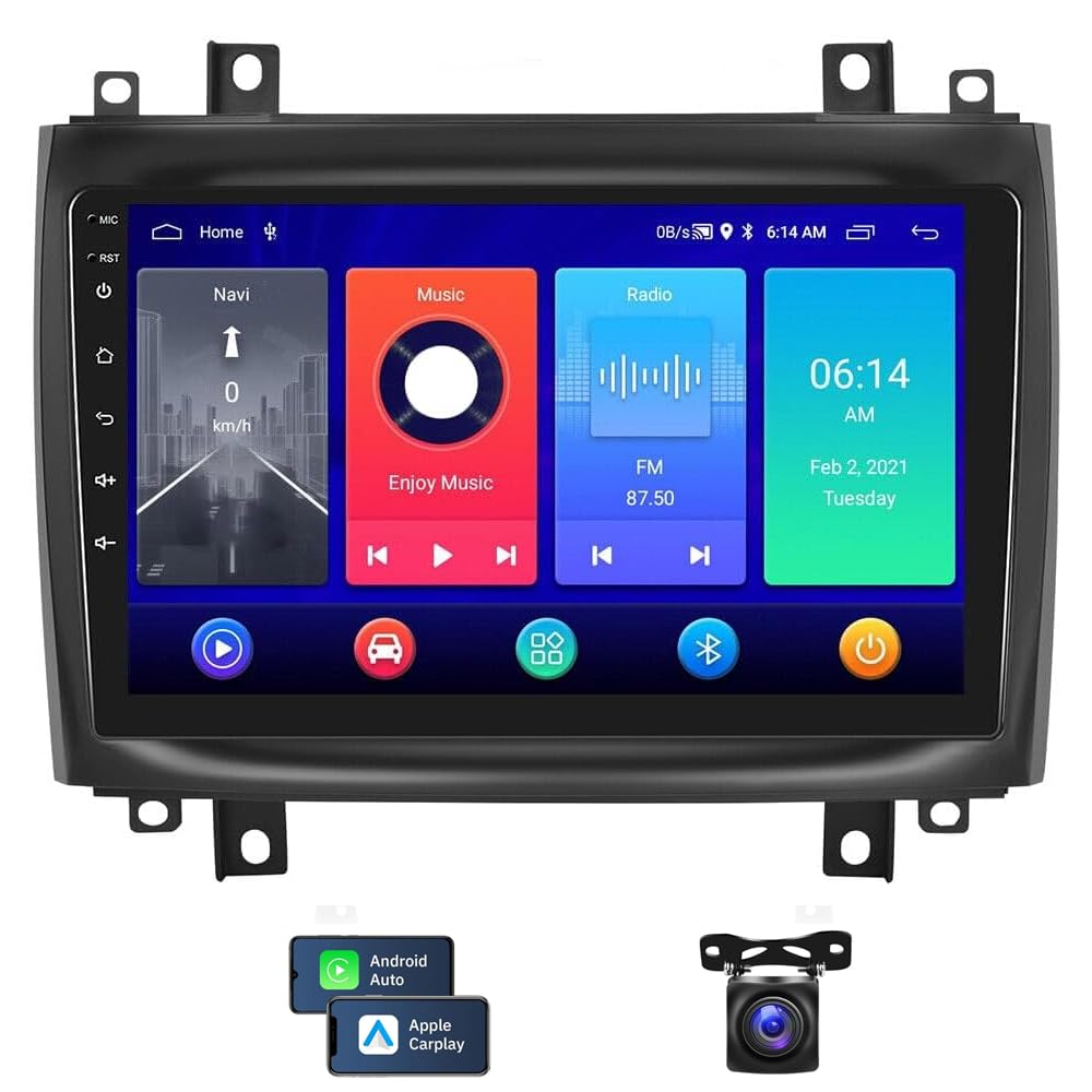 Photo 1 of 10" Android 13.0 Car Stereo for Cadillac CTS 2003 2004 2005 2006 2007 Cadillac SRX 2004-2008,2+32G,with Carplay Android Auto Double Din Radio Receiver GPS Navigation Bluetooth AHD Backup Camera Mic