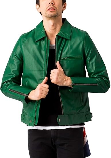 Amazon Co Jp リューグーレザーズ Liugoo Leathers シングルライダース Uk襟付きシングルライダースジャケット Sry02a 服 ファッション小物