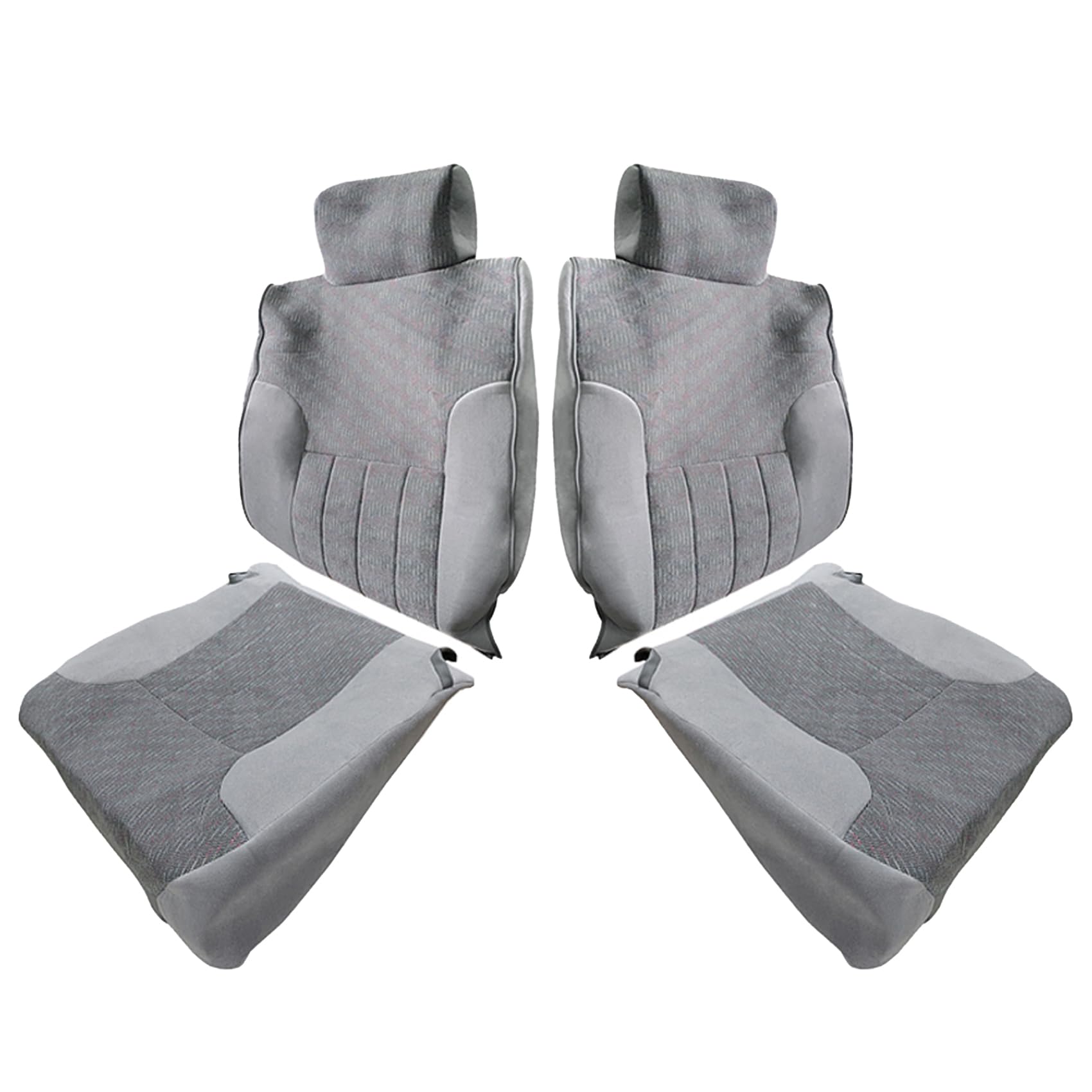 Photo 1 of BuliBoao Driver Passenger Side Bottom and Top Back Cloth Seat Cover Replacement Fits for Dodge Ram 1500 2500 3500 1994-1997 Gray