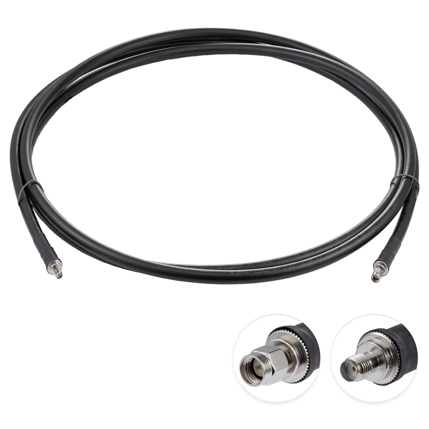 Vecys SMA Cable SMA Male to Female Bulkhead VLMR400 10ft /3M RF Coaxial Cable for Router Antenna Signal Enhancer Wireless Adapter