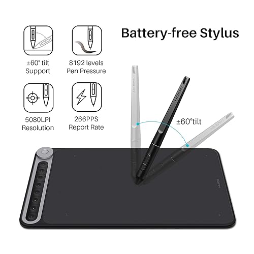 HUION Inspiroy Dial Q620M Wireless Graphic Drawing Tablet 10 x