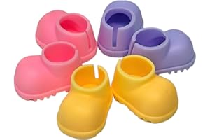 GUSHIJIEJU 3 Pairs Shoes Accessories for Doll(Shoes Only),Multiple Colors Mini Shoes for 17cm/6.7-Inch Doll,3 Colors Match Different Outfits and Clothes (Yellow, Pink, Purple)