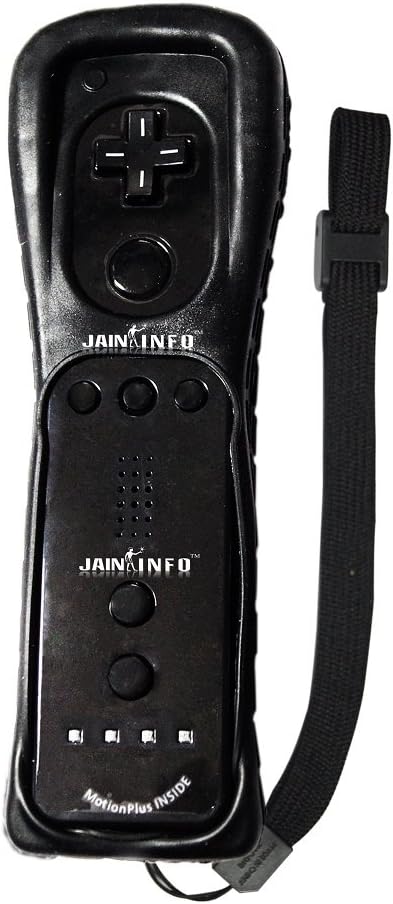 Jain Info™ Branded High Quality Black Color Motion Plus Remote For Wii/Wii U - - Compatible with Wii and Wii U. Generic
