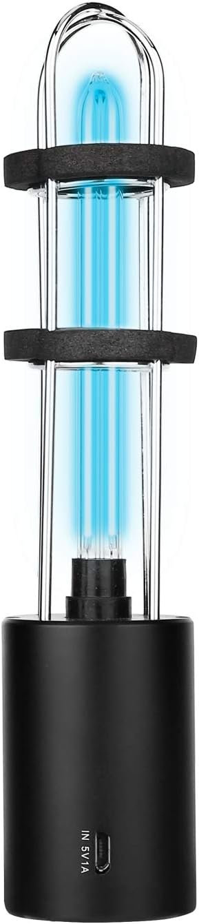 ALLRIZ UV sanitizing Wand,UV sterilizer Light, Disinfection lamp Double Sterilization by Ultraviolet Light and Ozone,Suitable for 5-9 Square Meters Space(car,Refrigerator,Shoe Cabinet,Toilet)