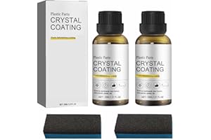 2Pcs Car Plastic Restorer - Crystal Coating Black Trim Restorer and Plastic Refurbish Agent for Cars Interior and Exterior, B