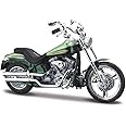 Maisto - 1/18 Scale Model Compatible with Harley Davidson 2004 FXSTDSE CVO (Green)