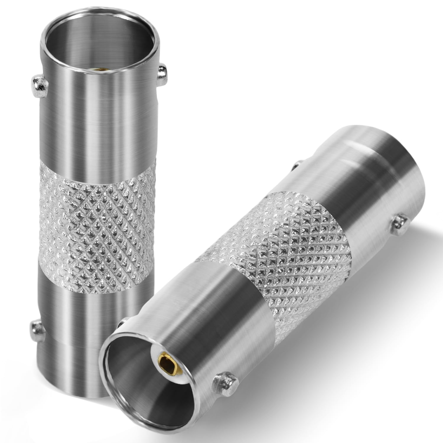 Fohevers 2 Pcs BNC Female to BNC Female Connector Socket Coaxial Adapter for CCTV Video Security Camera Radio Extension Connector Nickel Plated