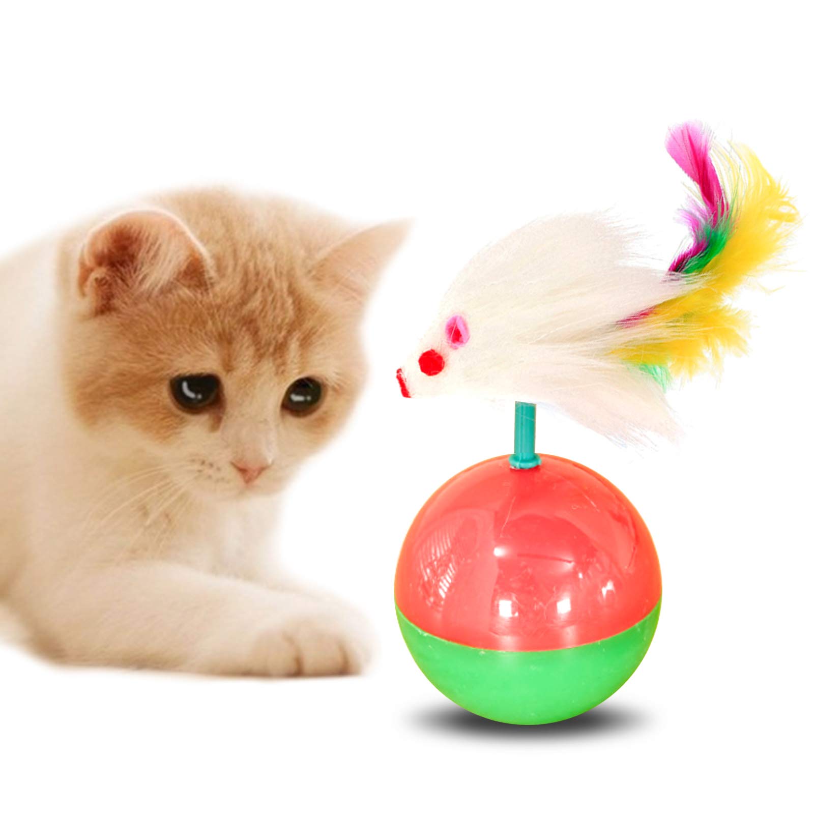 RBNANA Cat Toy Ball, Kitten Funny Ball Interactive Cat Toy Ball Mice Toy Ball for Cat