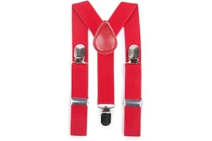 SMAGREHO Boy's Kids Elastic Y Back Style Suspenders Adjustable Solid Color Suspenders for Boys Girls
