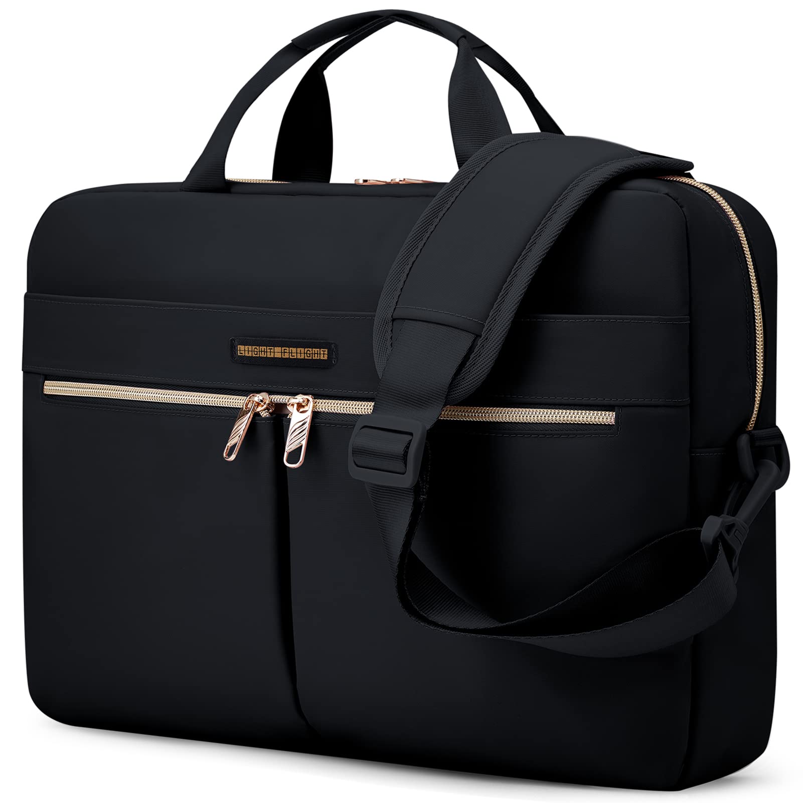 LIGHT FLIGHT 15.6/17.3 Inch Laptop Bag, Briefcase for Women, Large Laptop Case Computer Bag Office Travel Business, Nylon