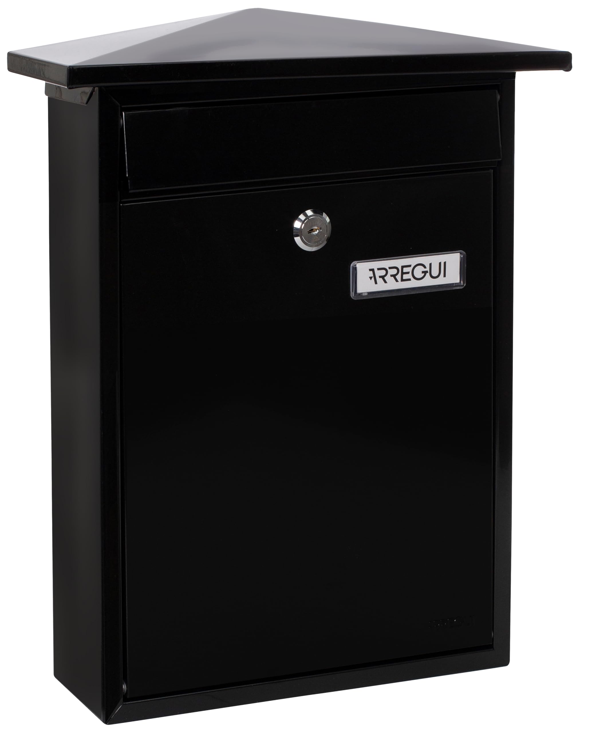 Arregui Steel Exterior Letter Box Home Black e-5714
