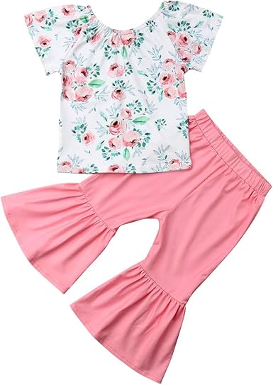 baby pink flare pants